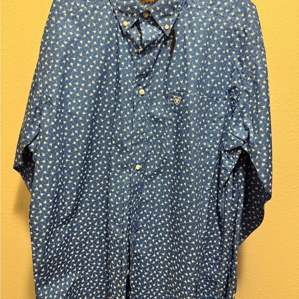 Ariat Blue Patterned Men's Shirt